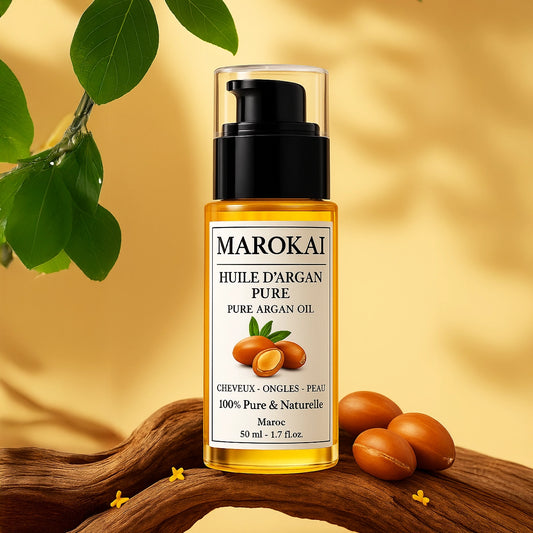 Huile d’Argan 50ml | 100% Pure, Naturelle & Végan pour Cheveux, Peau & Ongles